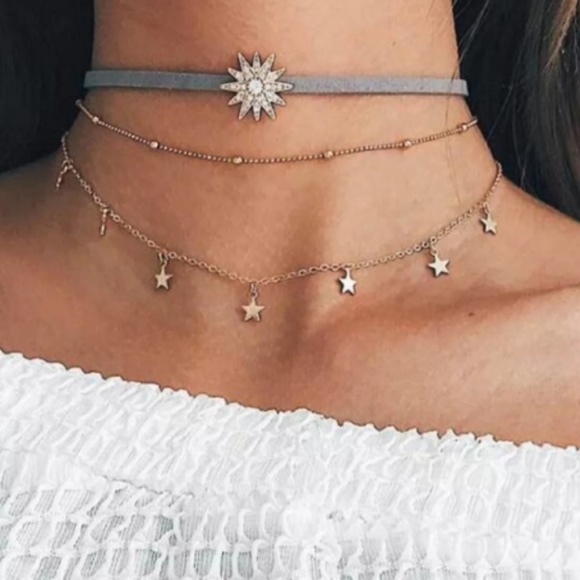 Jewelry - *NEW* STAR/ SUN CHOKER NECKLACE SET